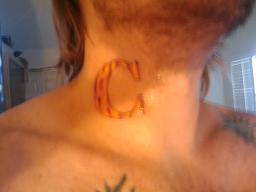 C FOR Cdogstar ON NECK